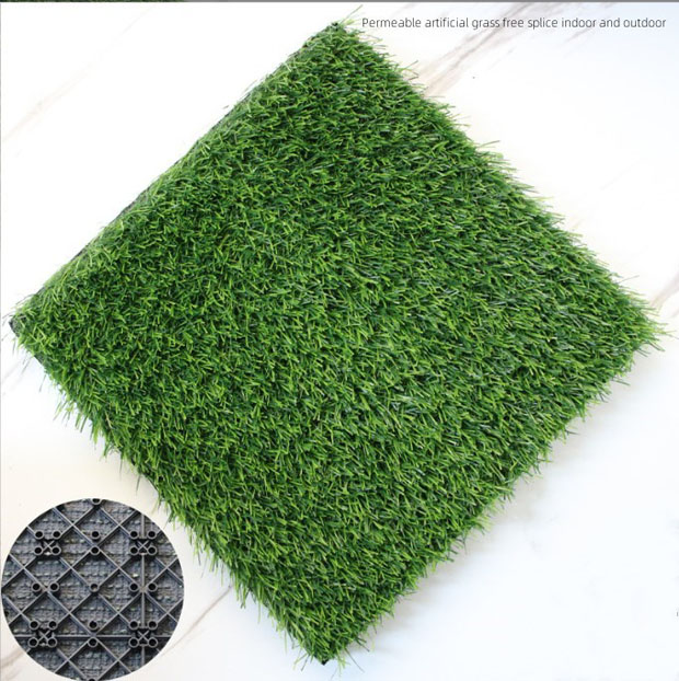 Permeable artificial grass  splice indoor and outdoor